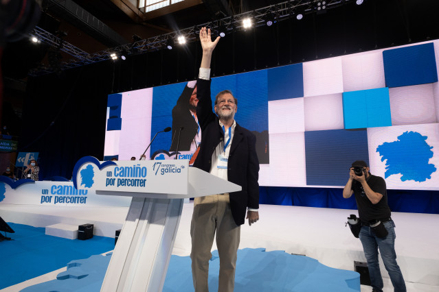 Archivo - El expresidente del Gobierno Mariano Rajoy, en el 17 Congreso del PP de Galicia, a 17 de julio de 2021, en Santiago de Compostela (Galicia). El PPdeG ha celebrado este sábado su 17 Congreso y el presidente de la Xunta ha revalidado su liderazgo