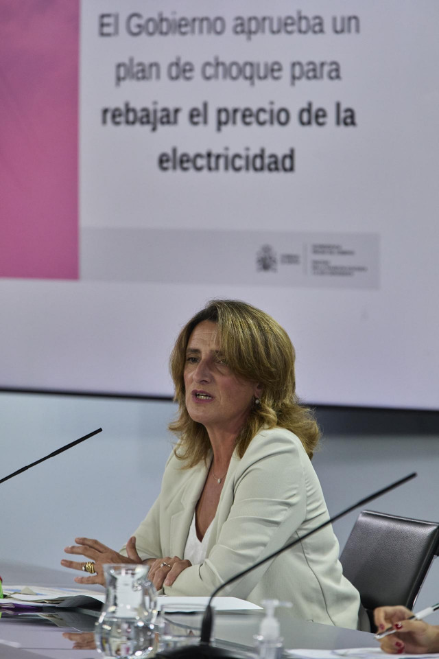 La vicepresidenta tercera y ministra de Transición Ecológica y Reto Demográfico, Teresa Ribera