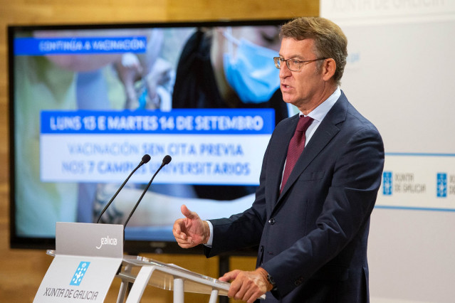 El titular del Gobierno gallego, Alberto Núñez Feijóo, comparece para dar cuenta de las medidas acordadas por el comité clínico.