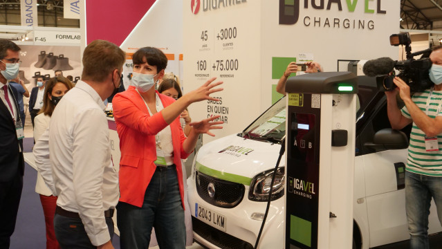 La portavoz nacional del BNG, Ana Pontón, visita la feria Mindtech en Vigo