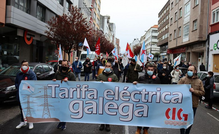 Protestas contra la subida de la luz en 20 municipios este domingo convocadas por la CIG