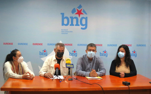 Rueda de prensa del BNG en Ourense.