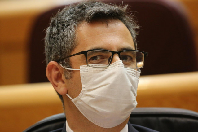 El ministro de la Presidencia, Relaciones con las Cortes y Memoria Democrática, Félix Bolaños, durante una sesión de Control al Gobierno en el Senado, a 21 de septiembre de 2021, en Madrid