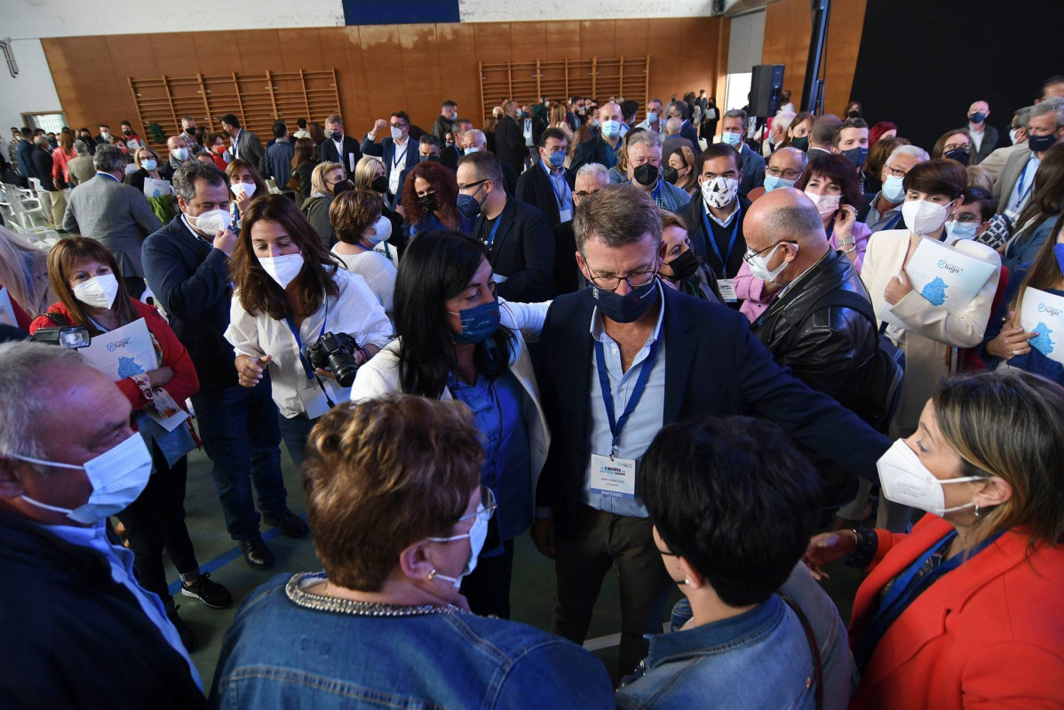 Feiju00f3o en el pabellu00f3n municipal de Outeiro de Rei en el congreso provincial de este fin de semana en una foto del PP de Lugo