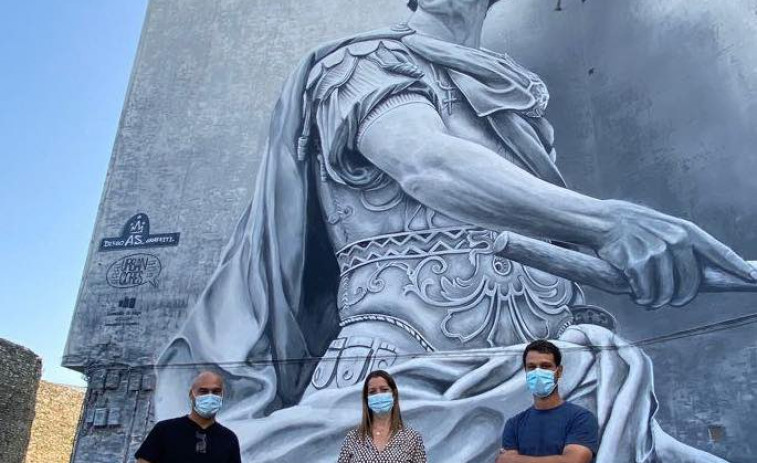 ​Lugo presume de su legado romano en el mejor grafiti del mundo