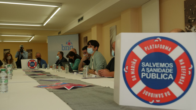 La líder del BNG, Ana Pontón, en una visita en Burela (Lugo)