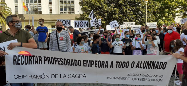 Protesta del CEIP Ramón de la Sagra en A Coruña