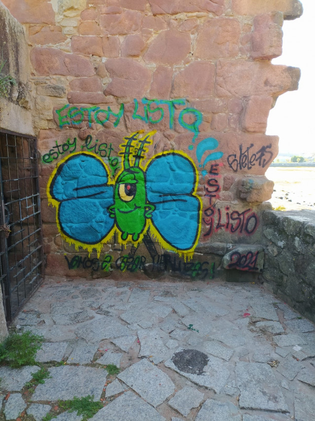 Grafiti realizado en el molino de mareas