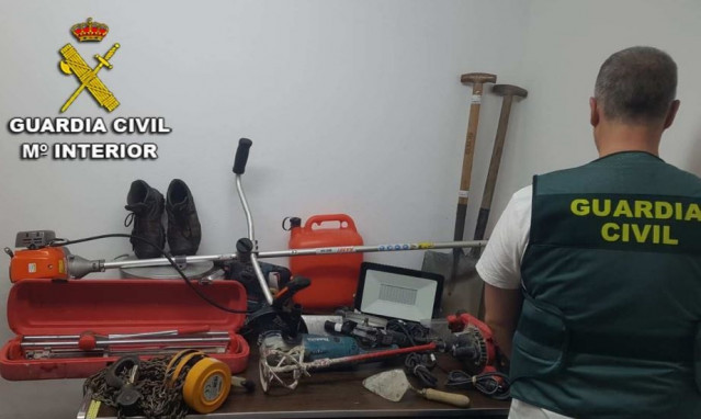 Efectos robados en una vivienda en Nigrán (Pontevedra).