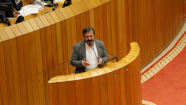 El diputado del BNG, Luís Bará, en el del Parlamento de Galicia.