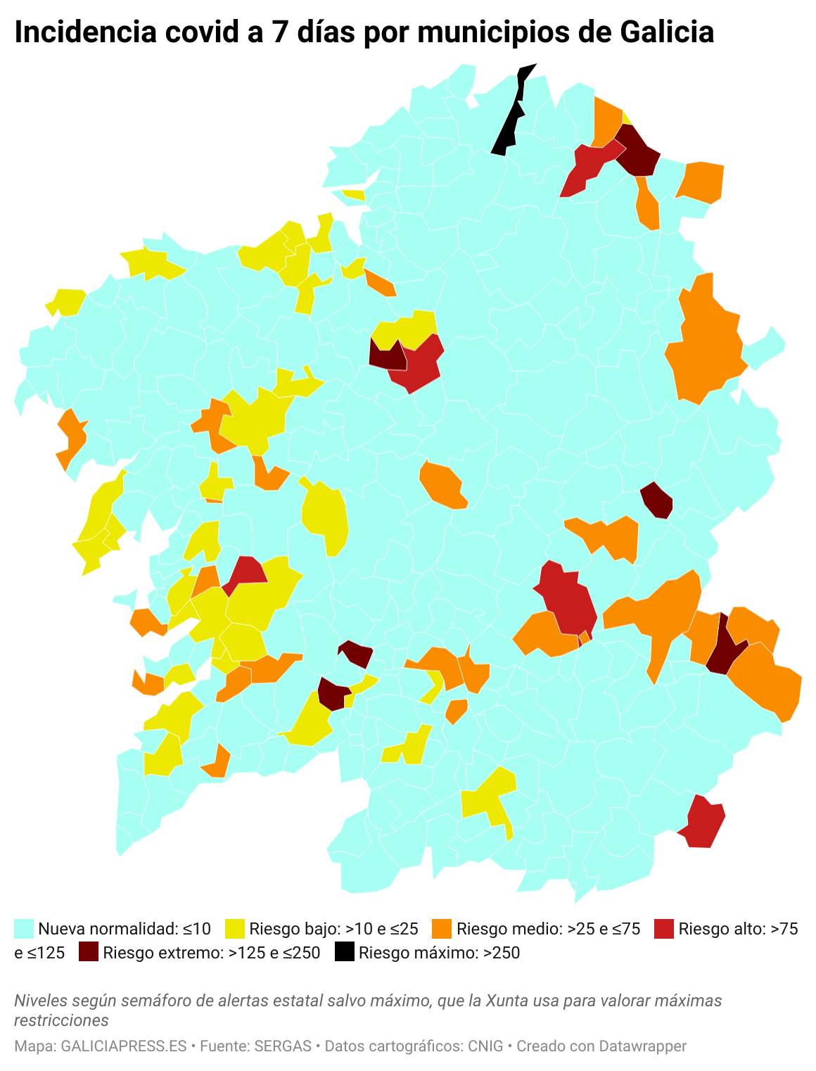 EPL0q incidencia covid a 7 d as por municipios de galicia 