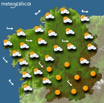 Predicciones para el martes 28 de septiembre en Galicia.