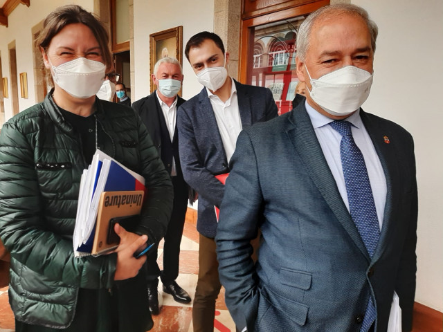 Archivo - El presidente de la Diputación de Lugo, José Tomé, acude al pleno de la institución.