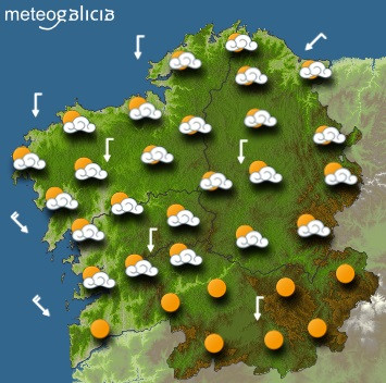 Predicciones para el miércoles 29 de septiembre en Galicia.
