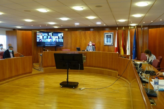 Celebración de la sesión ordinaria del Pleno de Vigo del 29 de septiembre de 2021.