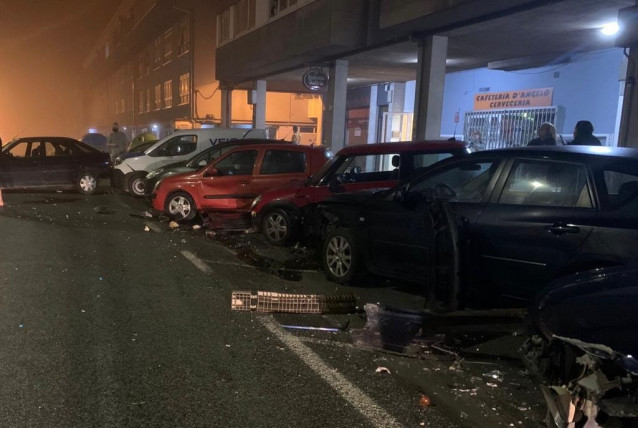 Los vehículos implicados en la colisión