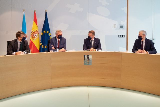 Feijóo preside la rueda de prensa posterior al Consello de la Xunta.