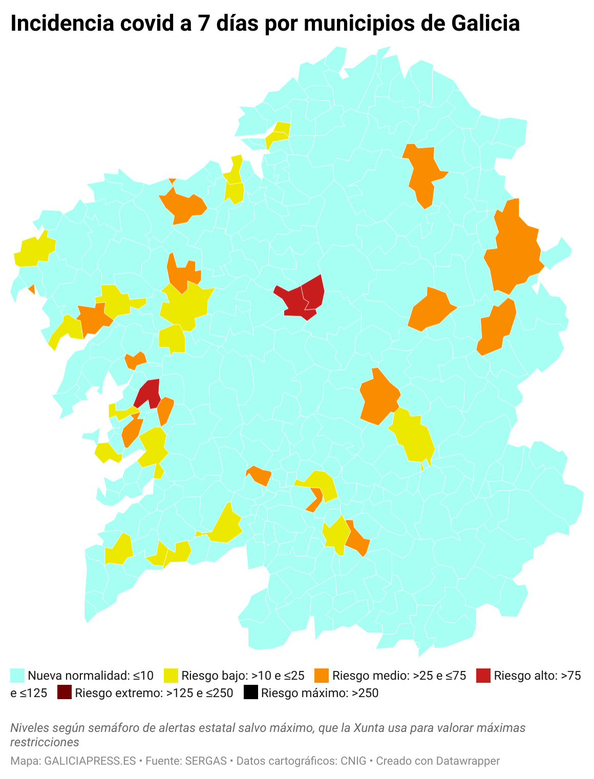 EPL0q incidencia covid a 7 d as por municipios de galicia 