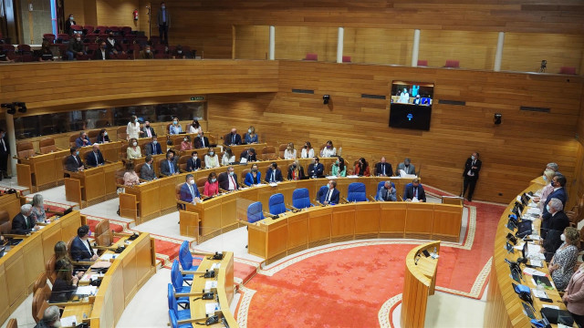 Imagen del hemiciclo del Parlamento de Galicia.