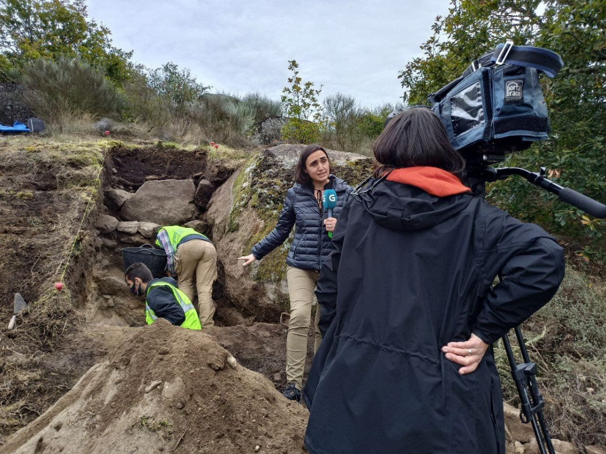 Yacimiento en Vilar de Barrio en una foto de Xeitura