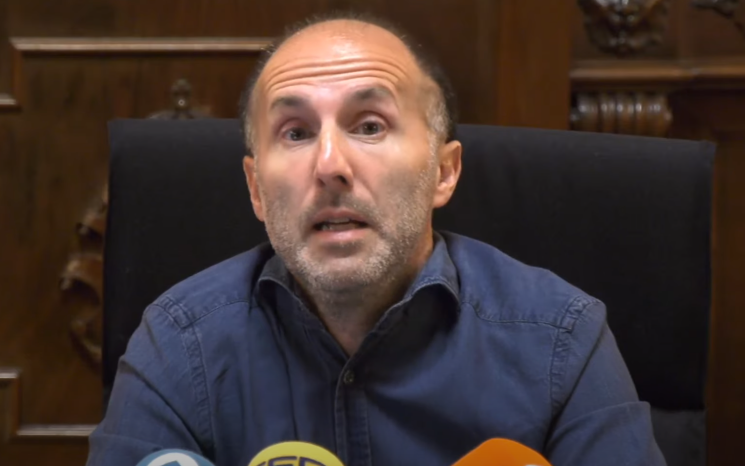 Gonzalo Pérez Jácome explicando su valoración a la querella de la Fiscalía por malversación