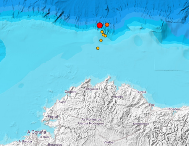 Captura de los terremotos registrados por el Instituto Geográfico Nacional (IGN) en los últimos tres días, a 31 de octubre de 2021.