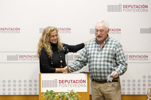 Presentación de los presupuestos de la Diputación de Pontevedra, con la presidenta, Carmela Silva, y el vicepresidente, César Mosquera.