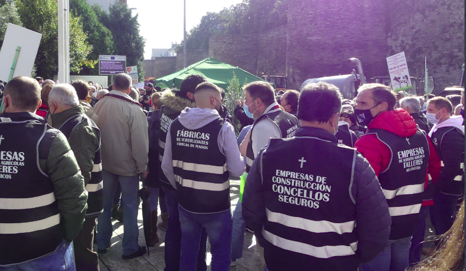 Protesta de Agromuralla en una foto del PP del Concello de Lugo
