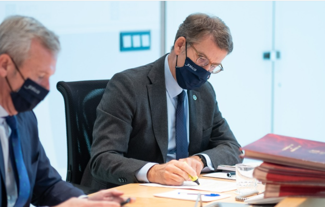 Rueda y Feiju00f3o esta mau00f1ana durante el Consello de la Xunta