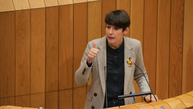 La portavoz nacional del BNG, Ana Pontón, en el Parlamento