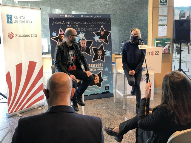 Presentación de la I Gala Internacional de Maxia Xacobeo 21-22, que se celebra en Vigo el 6 de diciembre de 2021.