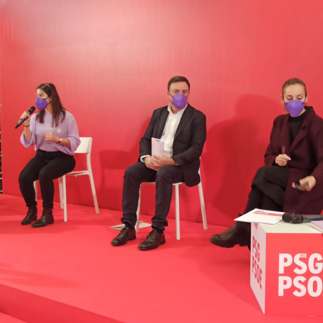 El secretario xeral del PSdeG, Valentín González Formoso, en unas jornadas del PSdeG sobre igualdad