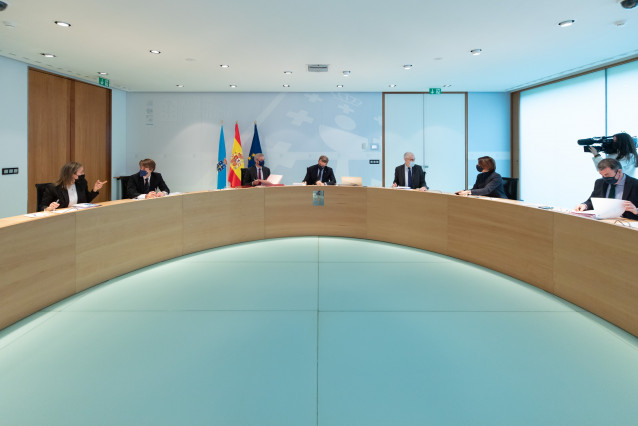 Reunión del Consello de la Xunta, presidida por el titular del Gobierno gallego, Alberto Núñez Feijóo