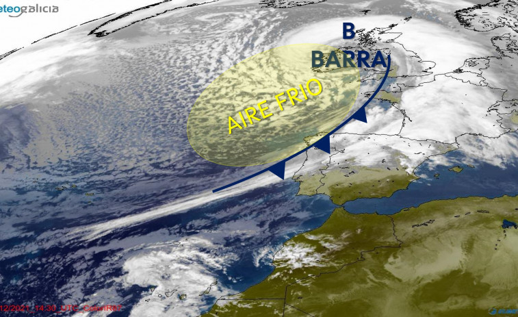 La borrasca Barra causa rachas de viento de 140 km/h en A Mariña y fuertes lluvias en Pontevedra