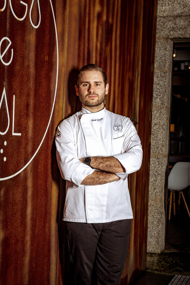 El cocinero Áxel Smyth, de Auga e Sal, reconocido con una estrella Michelin.