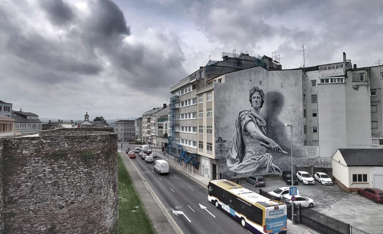Lugo tiene el mejor grafiti del mundo: el Julio César del artista Diego As, nombrado mejor mural urbano de 2021