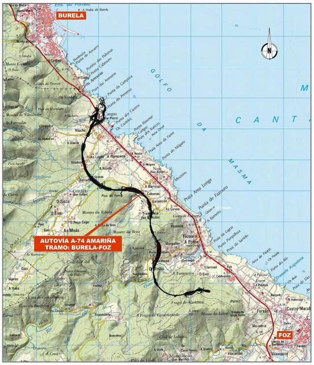 Tramo Foz-Burela de la autovía de A Mariña