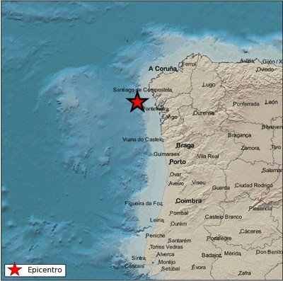 Terremoto frente a la costa gallega.