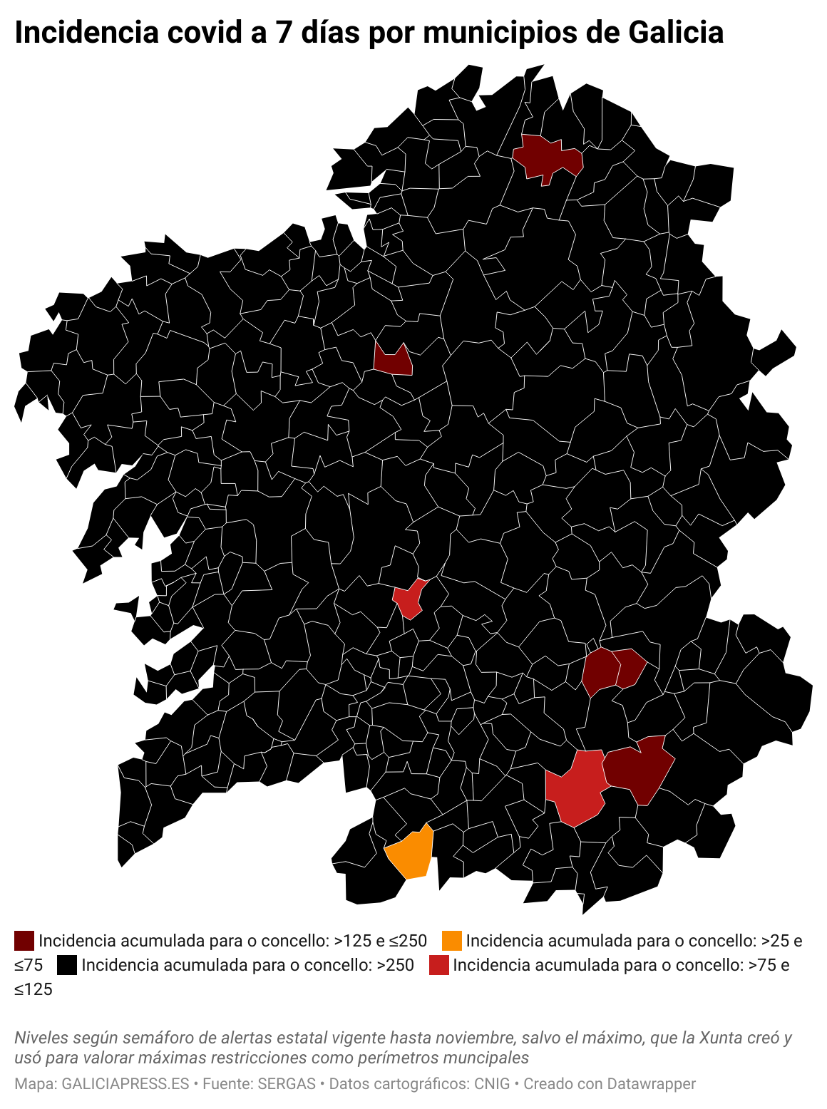 WeJbD incidencia covid a 7 d as por municipios de galicia 