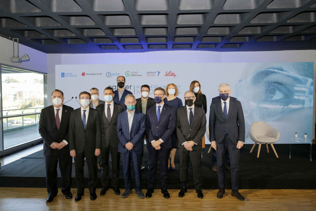 El presidente de la Xunta, Alberto Núñez Feijóo, en la presentación del proyecto 'Cancer Innova'.