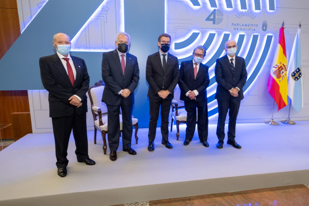 Acto de toma de posesión  de Anxo Ramón Calvo Silvosa, Tomás Pérez Vidal  y  José Antonio Redondo López como conselleiros del  Consello de Contas de Galicia.