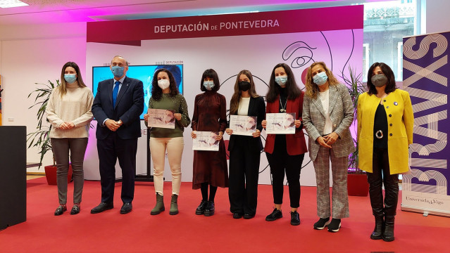 Entrega de premios de la II edición del certamen GirlGeek Covid, que impulsan la Universidad de Vigo y la Diputación de Pontevedra.