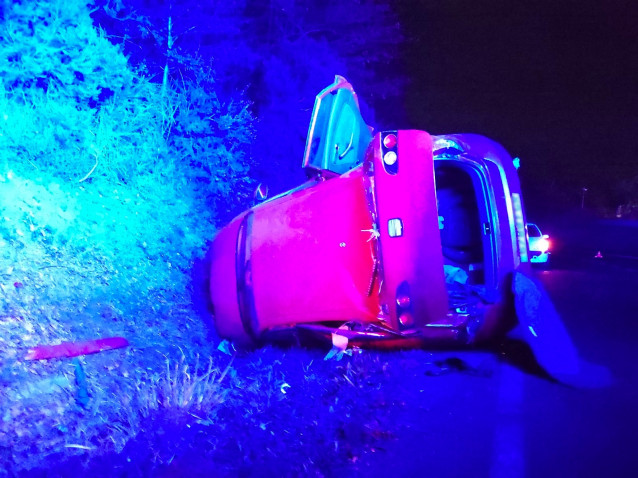 Vehículo siniestrado en Bergondo