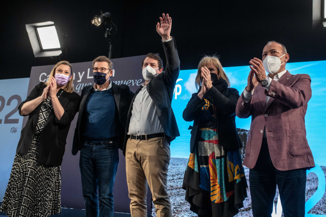Feijóo, en un acto de campaña en Zamora.