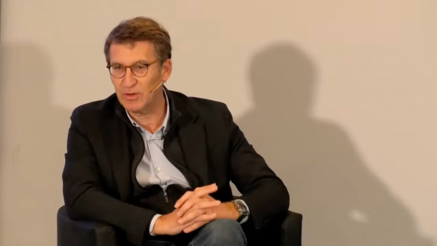 Feijoo, durante su participación en un acto de la campaña del PP de CyL en Burgos.