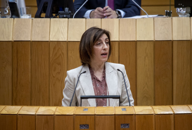 La conselleira de Medio Ambiente, Ángeles Vázquez, comparece en el pleno del Parlamento a petición propia y del BNG