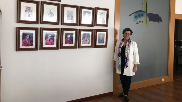 Consuelo Currás, directora de la Escuela Universitaria de Estudios Empresariales, que pasa a ser la Facltad de Comercio.