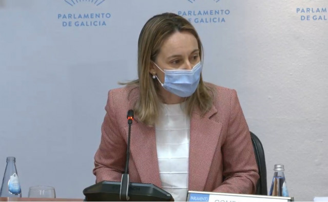La directora xeral Planificación Enerxética e Recursos Naturais, Paula Uría, en comisión parlamentaria