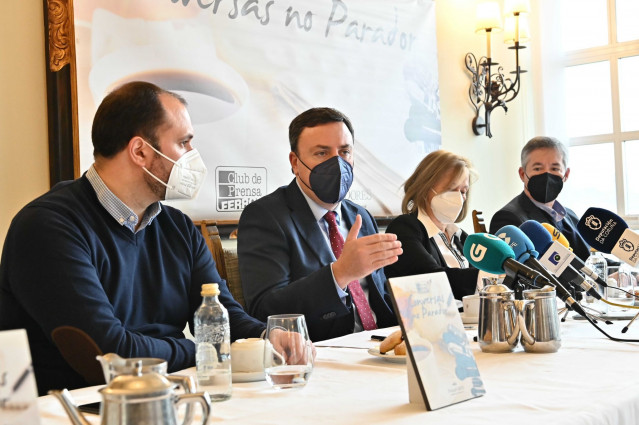 El secretario xeral del PSdeG, Valentín González Formoso, en un desayuno informativo organizado por el Club de Prensa de Ferrol