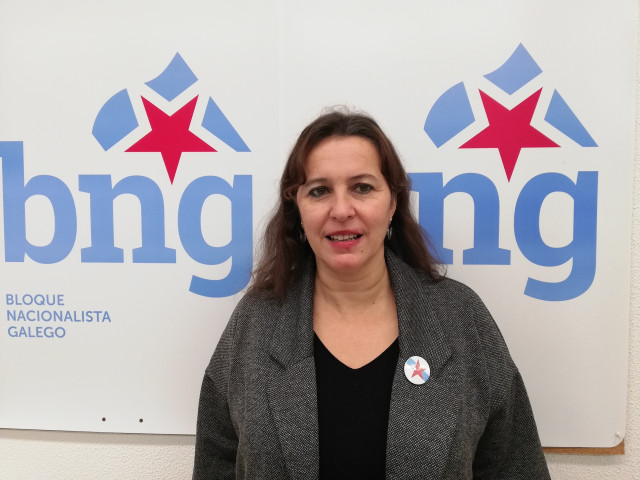 Archivo - La portavoz del BNG en Europa, Ana Miranda, critica la comparecencia del presidente de la Xunta, Alberto Núñez Feijóo, el pasado martes en Bruselas.